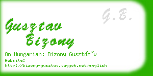 gusztav bizony business card